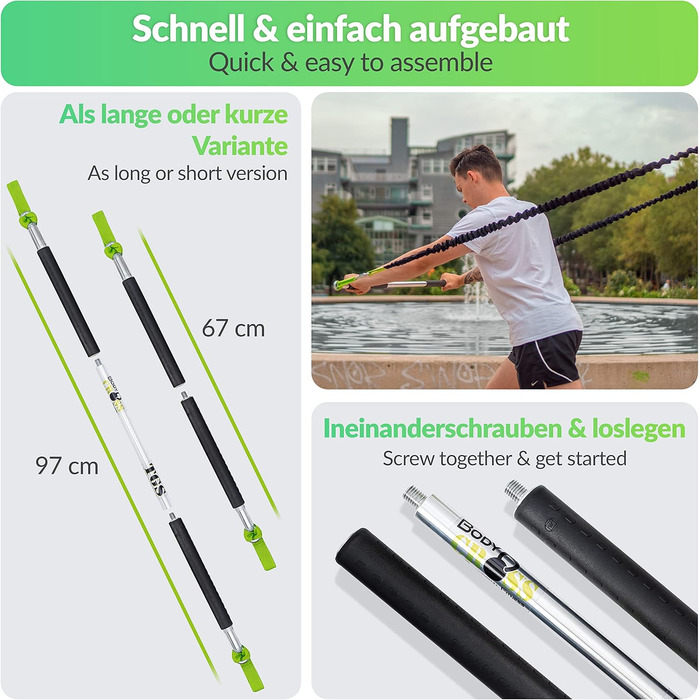 BodyCROSS Rip Trainer Premium - Німецька якість | До 24 кг зусилля | Для домашніх та студійних тренувань