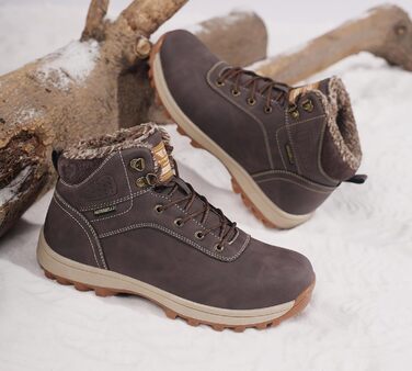 Зимові черевики Arrigo Bello: утеплені, непромокаючі, антиковзні, для жінок та чоловіків, розмір 36-46, колір коричневий