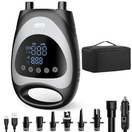 Насос електричний для SUP дощок Dr.meter 20 PSI з акумулятором 5200mAh, LED підсвіткою, для каяків, човнів, кайтсерфінгу