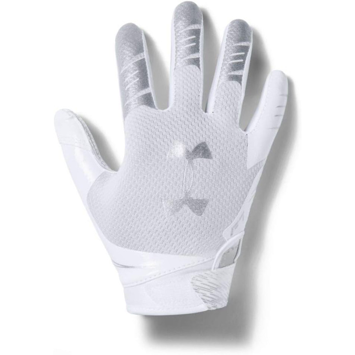 Дитячі рукавички Under Armour F7 YTH для підлітків (розмір Small, білий/металевий срібло)