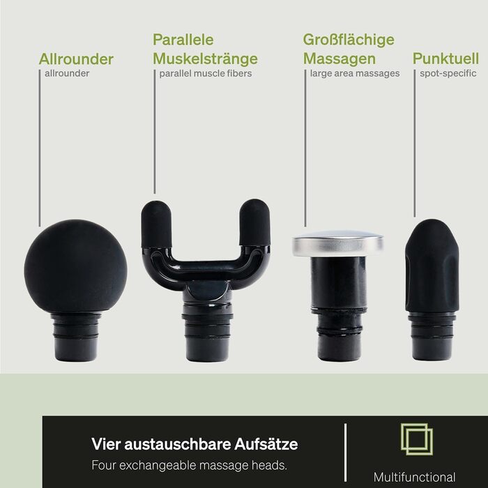 BLACKROLL Фасціальний масажер-гайка Mini, USB-C, 4 насадки, 4 режими, для м'язів і фасцій, знеболення і релаксація