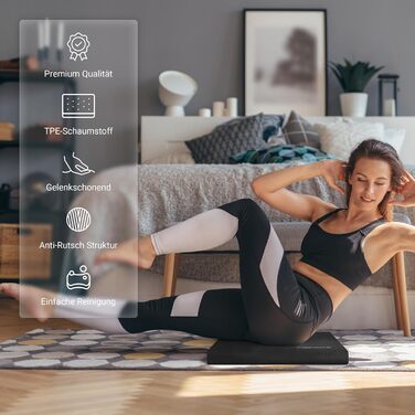 Балансувальний килимок Balance Pad Premium чорний для тренування рівноваги та координації + постер з вправами