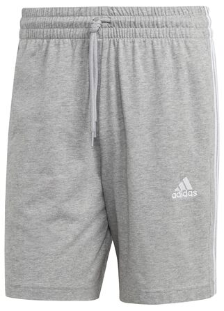 Чоловічі повсякденні шорти adidas Essentials French Terry 3-Stripes, сірі (Medium Grey Heather/White), розмір M