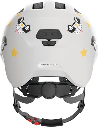 Дитячий велошолом ABUS Smiley 3.0, сіро-блакитний, зручна посадка, захист для дівчат та хлопців, розмір M (50-55 см), дизайн із місцем для хвостика