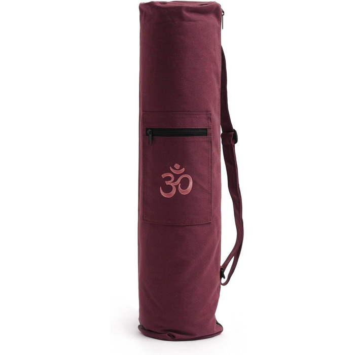 Сумка для йоги Yogistar Yogibag Basic 65 см з бавовни, бордова з Om, на блискавці