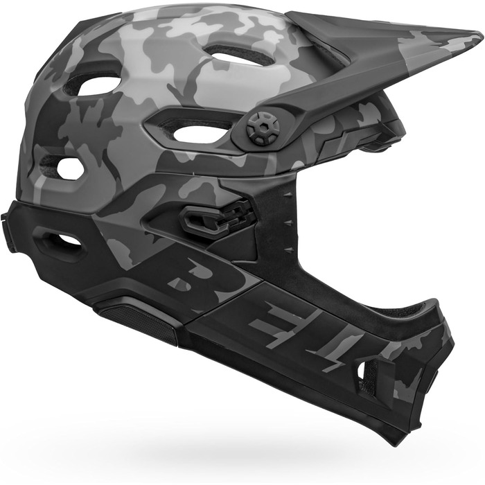 Велошолом BELL Super DH MIPS, розмір M (55-59 см), матовий/глянцевий чорний камуфляж