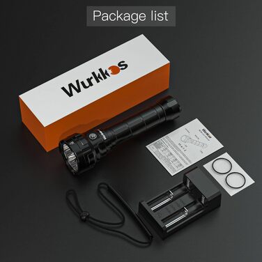 Ліхтар під водою Wurkkos DL70, 13000 люмен, 4 x XHP50.2 LED, акумулятор 2 x 5000 mAh, з зарядним пристроєм