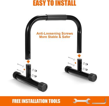 Паралелетки для віджимань та висіння, фітнес обладнання для дому та вулиці, Heavy Duty, протиковзаюча поверхня