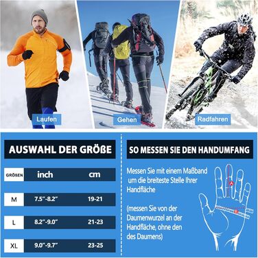 Водонепроникні зимові рукавиці, рукавиці для катання на лижах з сенсорним екраном, чоловічі/жіночі, теплі рукавиці Thinsulate для велосипеда, бігу, катання на лижах, походів, мотоцикла та їзди на велосипеді