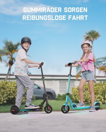 Дитячий електросамокат FanttikRide C9 Pro, регульований, з LED-підсвіткою, до 8 км, для дітей від 8 років, синій