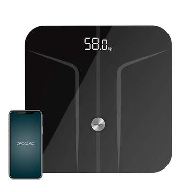 Розумні електронні ваги Cecotec Surface Precision 9750 Smart Healthy з біоімпедансом, Bluetooth, 10 параметрів аналізу тіла, загартоване скло, чорні