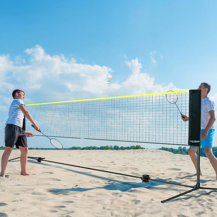 М'яка сітка для бадмінтону VEVOR, регульована по висоті, 510 x 155 x 103 см, складне поле для піклболу, портативна, легка в збірці, комплект сітки для тенісу з стійками та сумкою