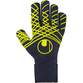 Воротарські рукавички Uhlsport Prediction Absolutgrip HN Fit для дітей і дорослих, розмір 9.5, сині/білі/жовті, для футболу