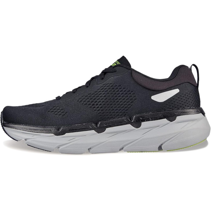 Чоловічі кросівки для бігу Skechers Max Cushioning Delta, чорний та лаймовий, розмір 45 EU, тканина
