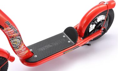 Дитячий роликовий самокат STAR SCOOTER з повітряними колесами (10 дюймів) для хлопчиків та дівчаток 4-5 років | Класичний самокат | Червоний