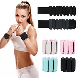 Гантелі на зап'ястя, 2 шт., регульовані силіконові браслети, 0.9 кг, чорний. Підходять для ходьби, йоги та фітнесу, тренування рук та ніг.