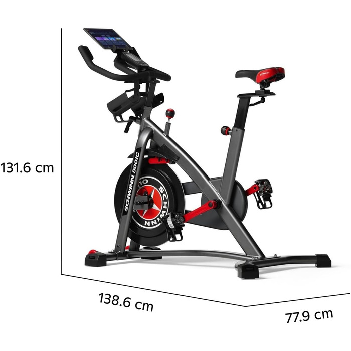 Велотренажер Schwinn 800IC Speedbike з Bluetooth, магнітний опір, цифрова панель, сумісність з Zwift, до 150 кг