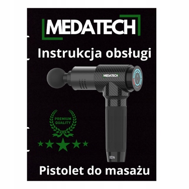 Перкусійний масажер Medatech Massage Gun M10 — масажний пістолет для спини, стоп та всього тіла