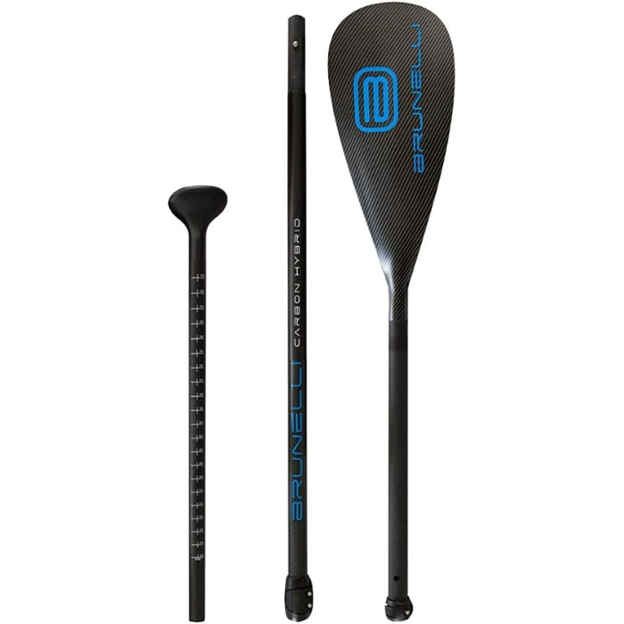 Гібридне весло для каяка та SUP Brunelli Carbon Dual Tech 180-220 см, 3-секційне