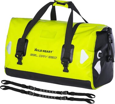 Водонепроникна спортивна сумка Wild Heart PVC500D 40L/66L/100L з ручкою та внутрішньою кишенею, яскраво-зелений колір