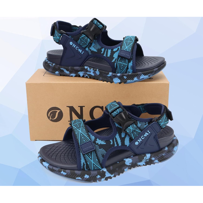 Чоловічі сандалі Oncaі Wandersandalen: ортопедичні трекінгові сандалі для відпочинку та спорту, блакитні, розмір 43 EU