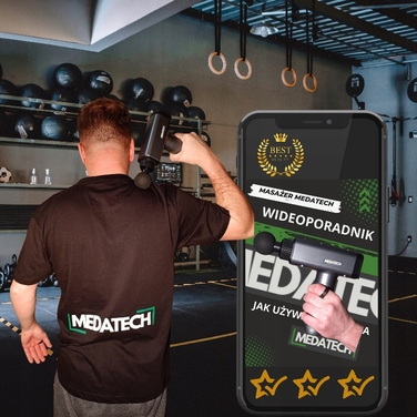 Перкусійний масажер Medatech M703 Massage Gun — масажер для спини та всього тіла