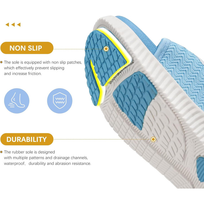 Спортивні сандалі KuaiLu жіночі з м'якою устілкою, ортопедичні, для активного відпочинку та подорожей (блакитні, 42 EU)