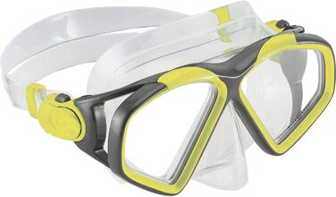 Маска для підводного плавання Aqua Lung Sport Hawkeye для чоловіків, яскраво-жовта/темно-сіра