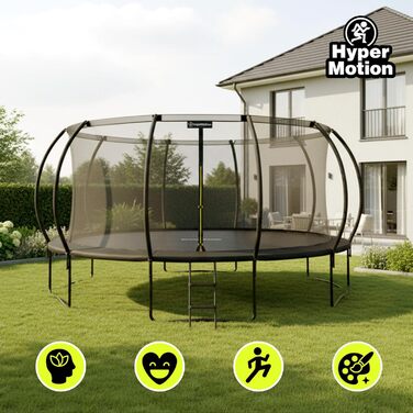 Трамплін гірчатий Hypermotion Outdoor для дітей 244/305/366/430/487 см - швидковисихаючий, водостійкий, з чудовою пружністю. Ідеальний для саду (діаметр 487 см).