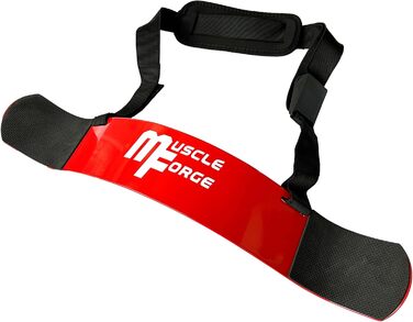 MuscleForge Біцепс-тренажер Arm Blaster, ізолятор для біцепса та м'язів рук, біцепс-бластер для бодібілдингу та силових тренувань, червоний