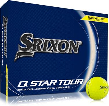 Гольф-м'ячі Srixon Q-Star Tour 5 2024 для дорослих, м'які, зі спіном, 12 шт. (4 коробки по 3) – аксесуари та подарунки для гольфу
