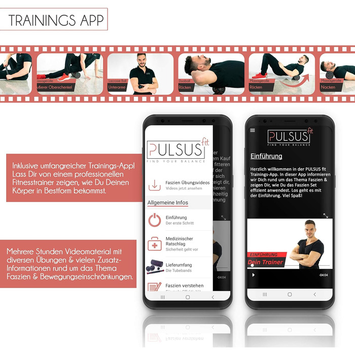 Набір для фасцій: м'язовий ролер, дуобілл, ролер для фасцій та лакрос-м'яч для тренування м'язів та зняття болю