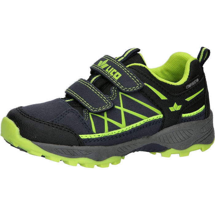 Дитячі кросівки для трейлраннінгу Lico Griffin Low V, 34 EU, темно-синій, чорний, лимонний