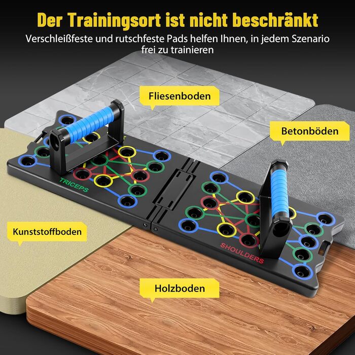 Дошка для віджимань Push-Up Board 24 в 1: багатофункціональний тренажер для дому, фітнес-обладнання для силових тренувань, фітнес-стійка для всього тіла