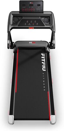 Складана бігова доріжка FITFIU Fitness 4 в 1 з нахилом 9%, швидкістю до 14 км/год, підтримкою APP, датчиком пульсу та тримачем для планшета, компактна Walking Pad MC-160