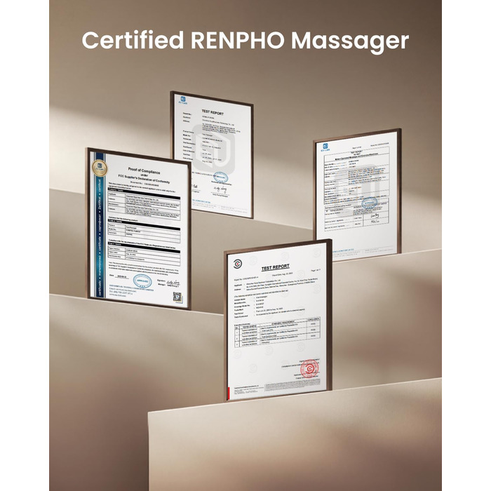 Масажер для ніг RENPHO з підігрівом, 3 режими та рівні компресії повітрям, Shiatsu масаж для всієї стопи при п'ятковому фасціїті, PU-шкіра, подарунок на Різдво для жінок та чоловіків, розмір до 47, чорний