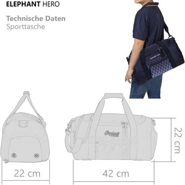 Дитяча спортивна сумка Hero Signature з відділенням для взуття та пляшкою, для хлопчиків і дівчаток, чорна, середній розмір