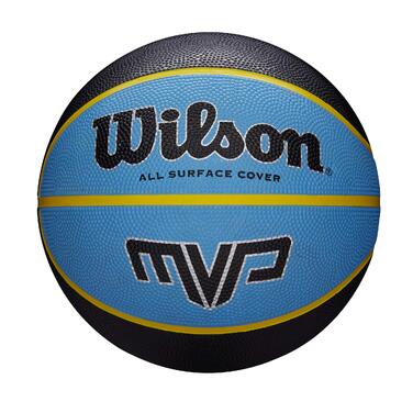 Баскетбольний м'яч Wilson MVP Outdoor для вулиці (асфальт, бетон, пластик), чорно-синій, розмір 5