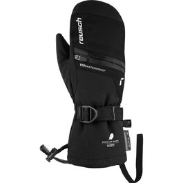 Дитячі гірськолижні рукавички Reusch Softshell з пуховим утеплювачем, чорно-сріблясті, розмір 5.5