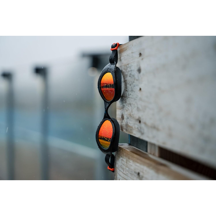 Окуляри для плавання ZONE3 Attack Polarized (чорно-сірі, оранжеві лінзи) - відкрита вода, басейн