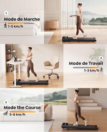 Walking Pad з нахилом (4%/9%) – компактне бігове полотно для дому з регулюванням нахилу, 1-8 км/год, з підключенням до додатку та пультом дистанційного керування, подвійним амортизатором, до 120 кг, без монтажу, портативне з вбудованими роликами – для офі