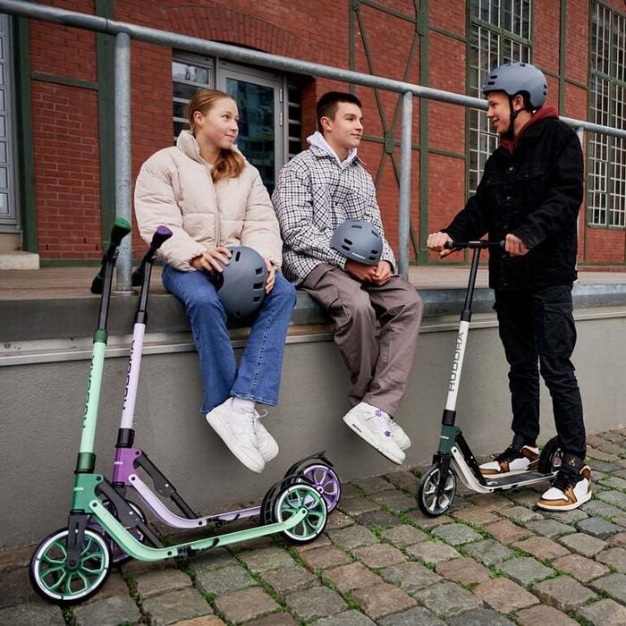 Самокат HUDORA BigWheel 205 Advanced з кабельним замком, алюмінієвий, для дорослих і підлітків