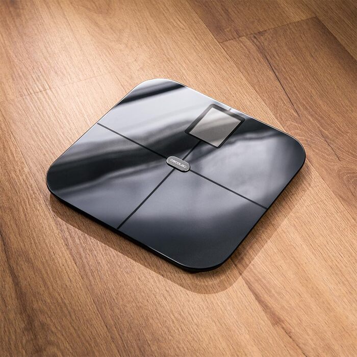 Інтелектуальна вага Cecotec HealthySmart Pro з додатком Surface Precision, BIA-технологія, 25 параметрів, LCD-дисплей, 8 високоточних сенсорів, 30x30 см, максимальна вага 180 кг (білий, чорний, 28x28 см)