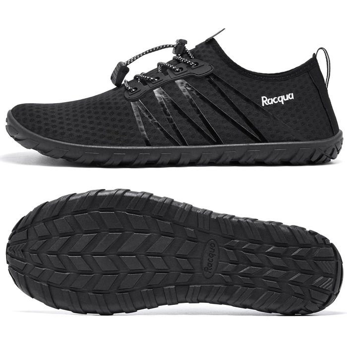 Водні черевики Raqua для плавання та відпочинку на пляжі (унісекс, чорний)