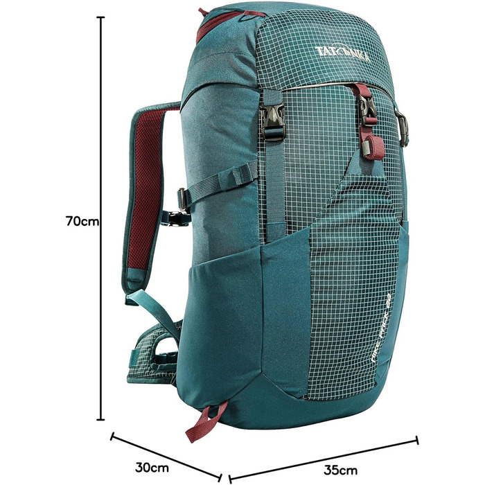 Рюкзак для туризму Tatonka Hike Pack 22 л з вентильованою спинкою та дощовиком, легкий, зручний, зелений