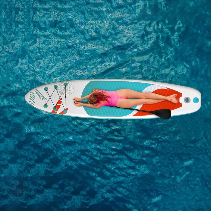 Надувна SUP-дошка Peakpath 15,2 см з аксесуарами: весло, рюкзак, плавник, ремінець, помпа, протиковзке покриття