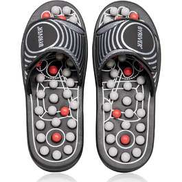 Тапочки-масажер для ніг BYRIVER, для лікування п'яткової шпори та плоскостопості, чорний, 40/42 EU