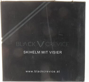 Лижний шолом Black Crevice Gstaad з візором, пілотний стиль, для чоловіків і жінок, полікарбонат, регульований розмір S/M, чорний/синій, дихаючий