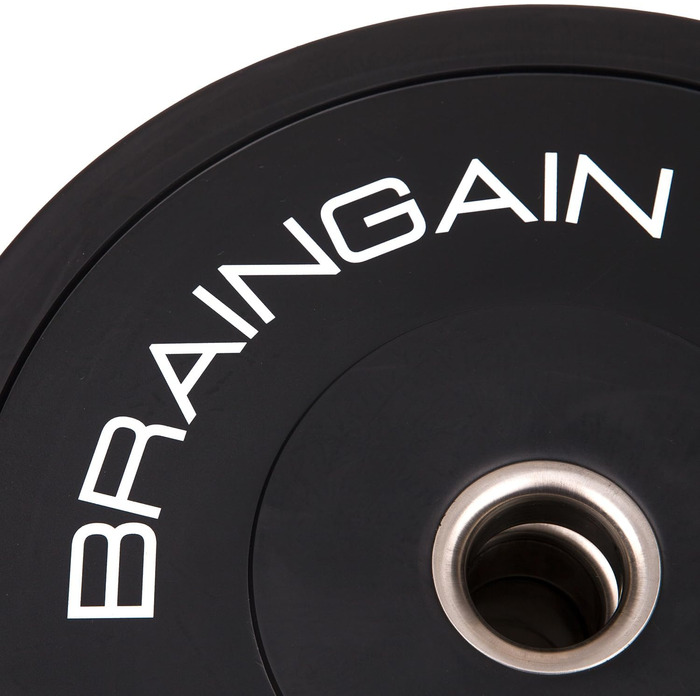 Пара олімпійських бамперних дисків BRAINGAIN 2×20 кг, гумові вагові млинці для силових тренувань та важкої атлетики