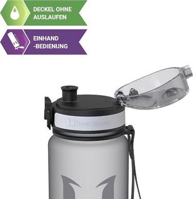 Фляга для води Super Sparrow Tritan - 350/500/750/1000 мл, без BPA, спортивна, для велосипеда, фітнесу, подорожей, сіра